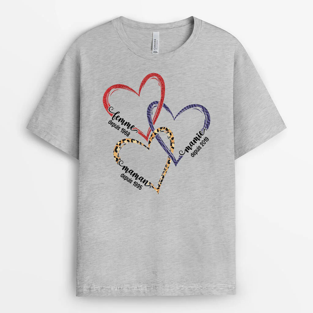 Femme, Maman, Mamie Depuis - T-shirt Mamie Personnalisé