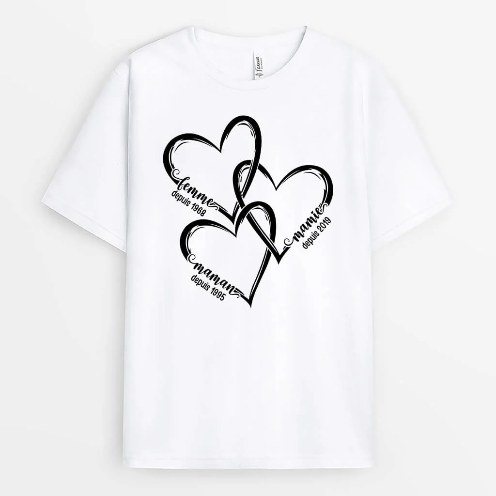 Femme, Maman, Mamie Depuis - T-shirt Mamie Personnalisé - Image 2