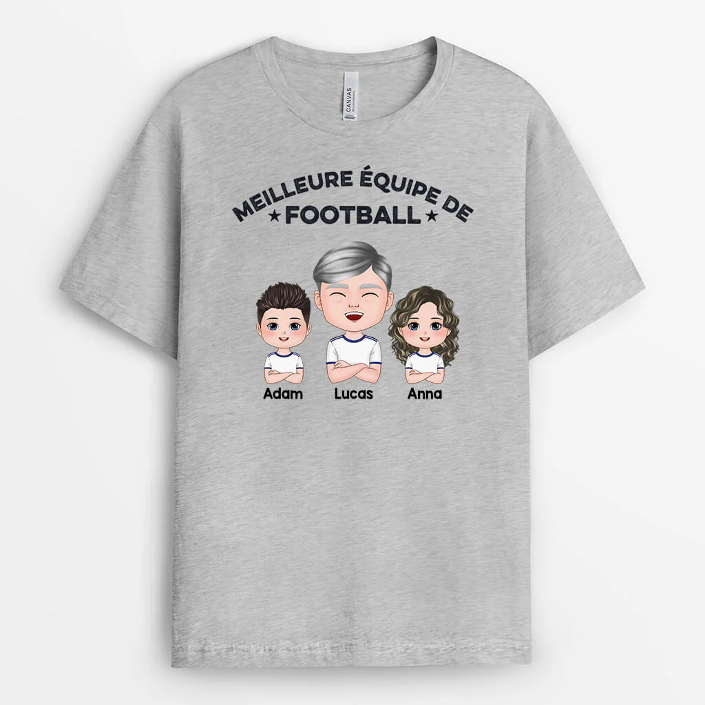 Tee Shirt Personnalisé Pour Papy - Meilleure Équipe De Football