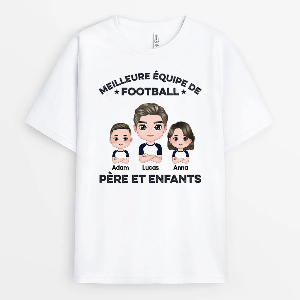 Tee Shirt Personnalisé Pour Papy - Meilleure Équipe De Football - Image 2