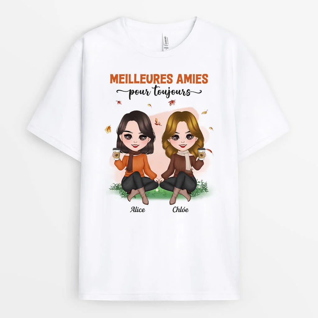 Tee Shirt Personnalisé Femme – Meilleures Amies Pour Toujours