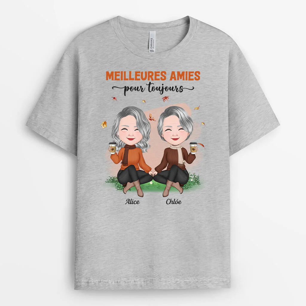 Tee Shirt Personnalisé Femme – Meilleures Amies Pour Toujours - Image 2