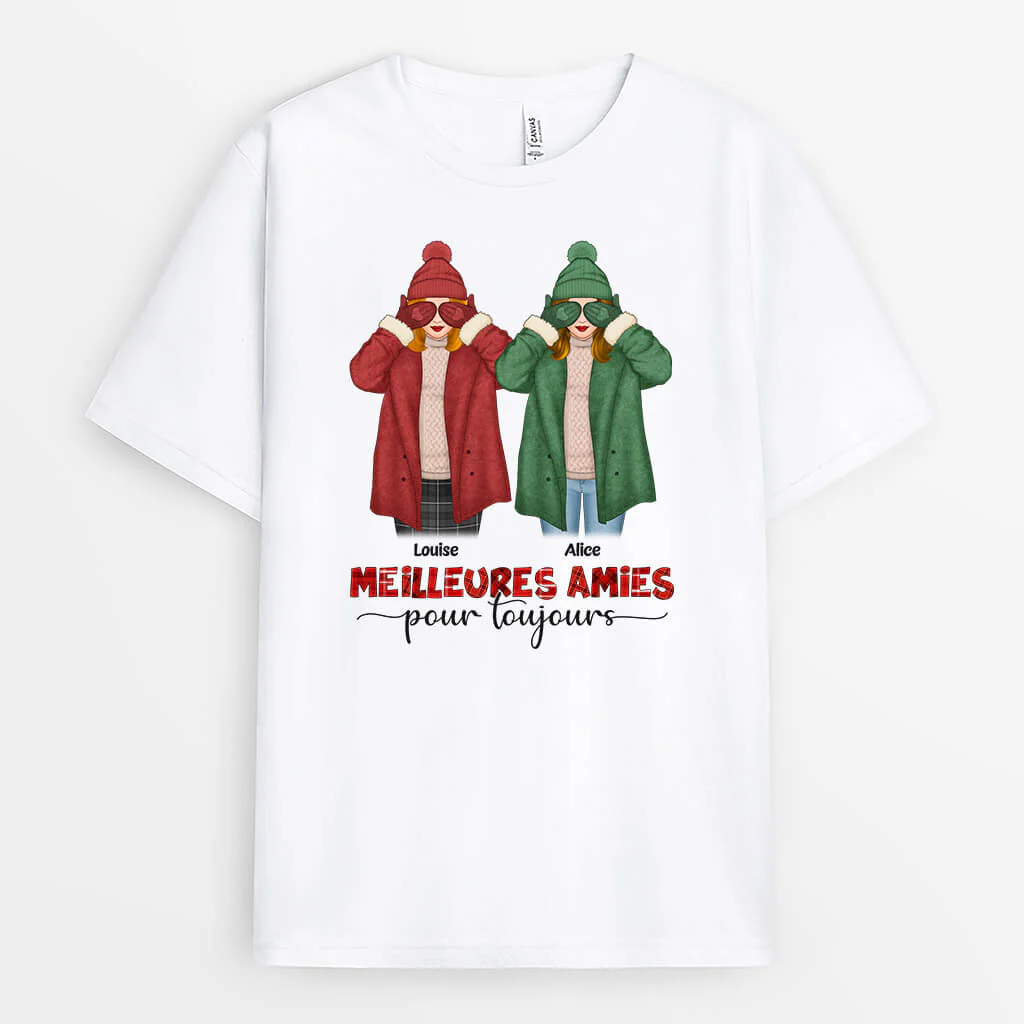 T-shirt Personnalisé - Meilleures Amies Pour Toujours Noël