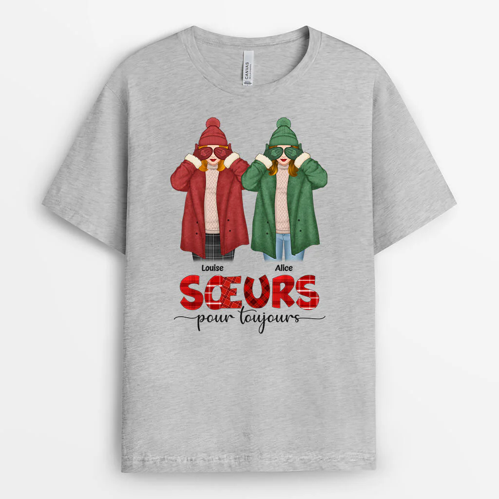 T-shirt Personnalisé - Meilleures Amies Pour Toujours Noël - Image 2