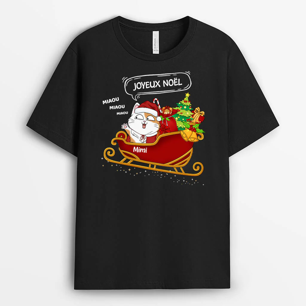 T-shirt Meowy Catmas Personnalisé
