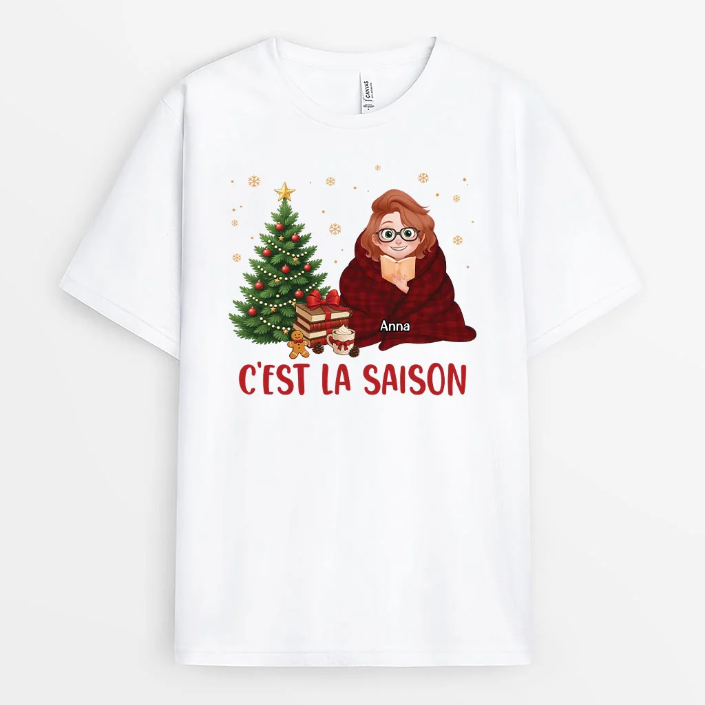 T-shirt Noël Personnalisé Pour Femme/Homme - C'est La Saison