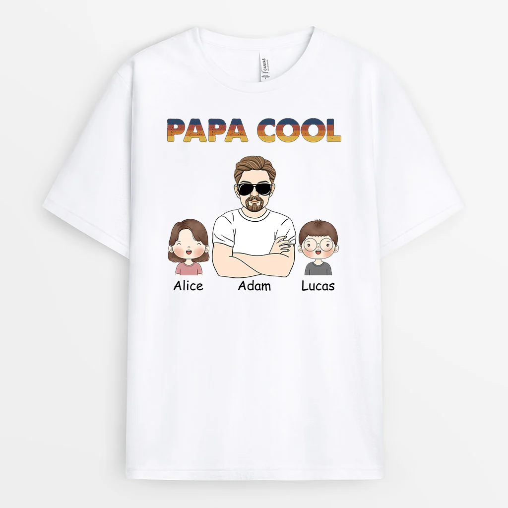 Tee Shirt Personnalisé Papa - Notre Papa Cool - Image 2