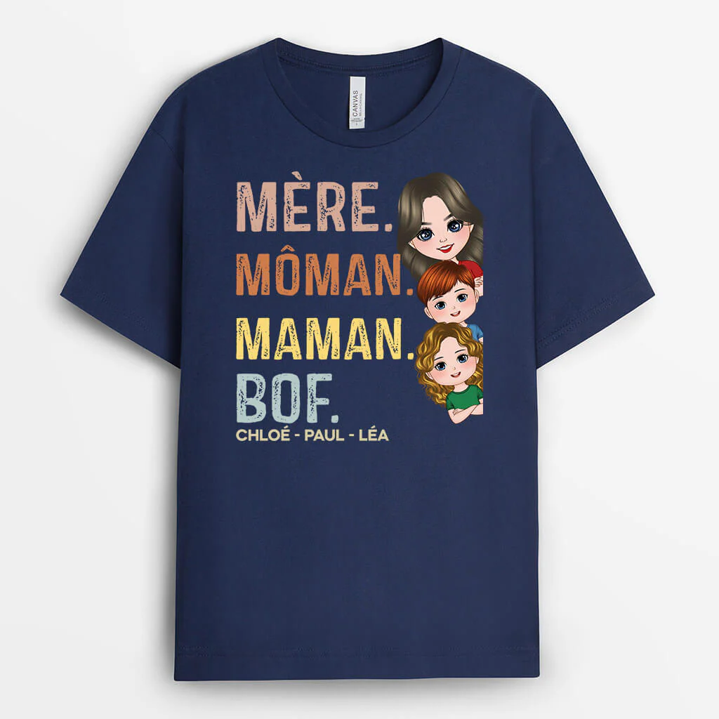 Tee Shirt Personnalisé Humour – Papa Père Pôpa Bof - Image 2