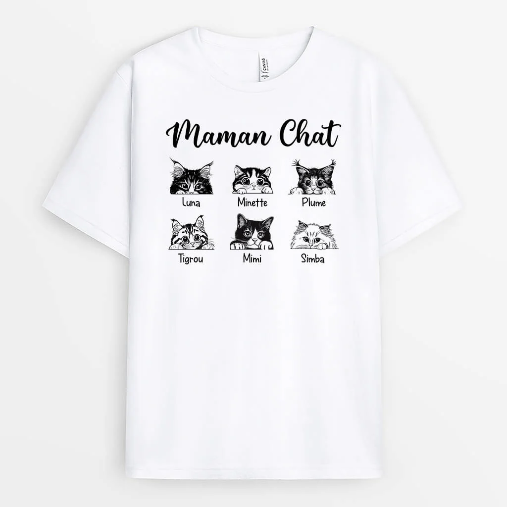 Tee Shirt Personnalisé Chat - Papa Chat Simple - Image 2