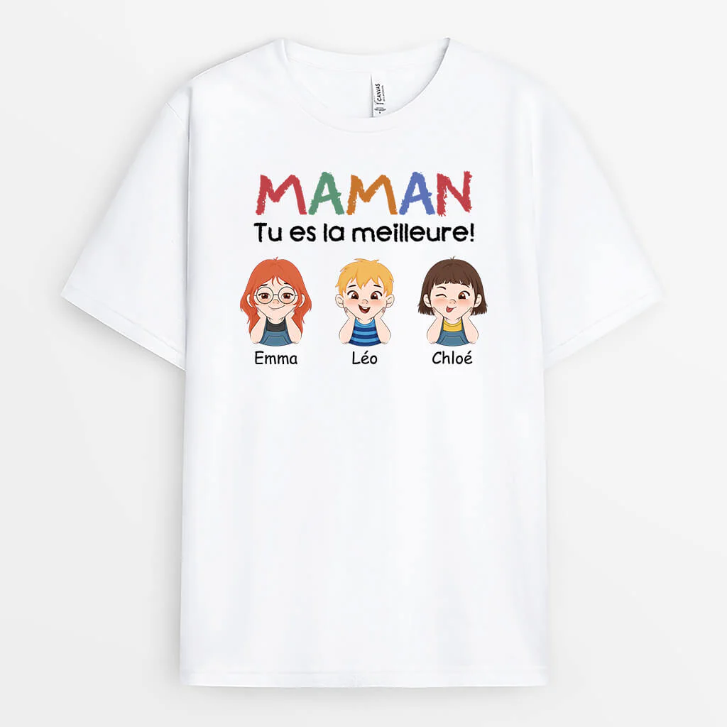 T shirt Meilleur Papa - Tee Shirt Personnalisé Papa et Fils - Image 2