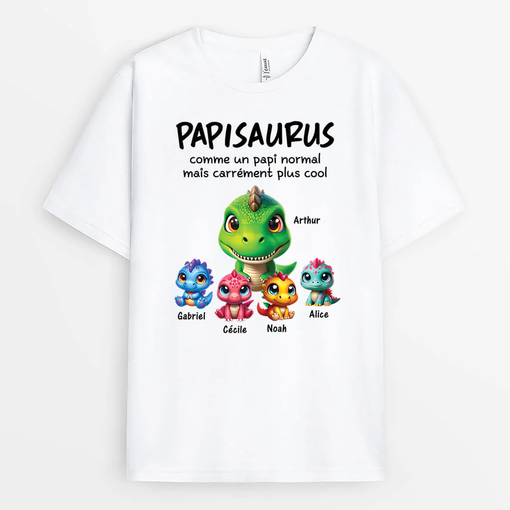 Tee Shirt Personnalisé Pour Papy - Papysaurus 3D