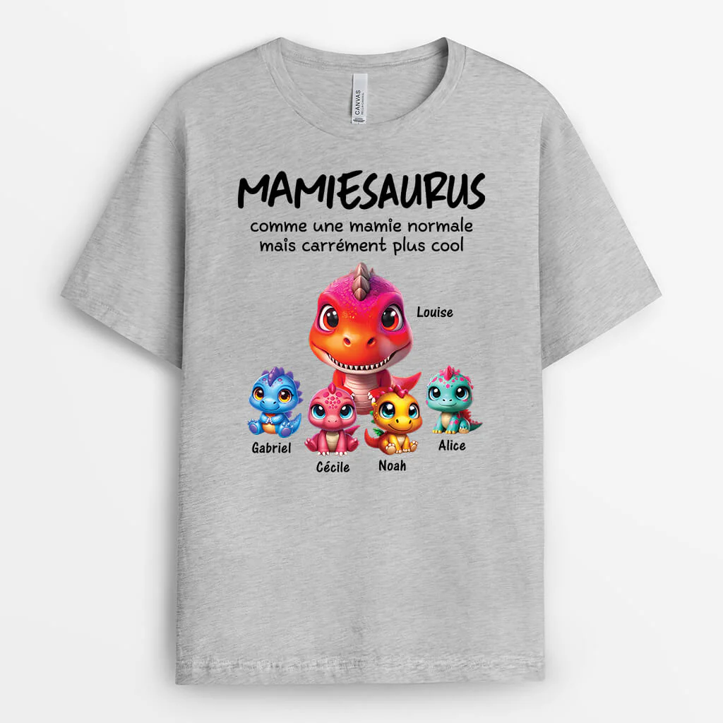 Tee Shirt Personnalisé Pour Papy - Papysaurus 3D - Image 2