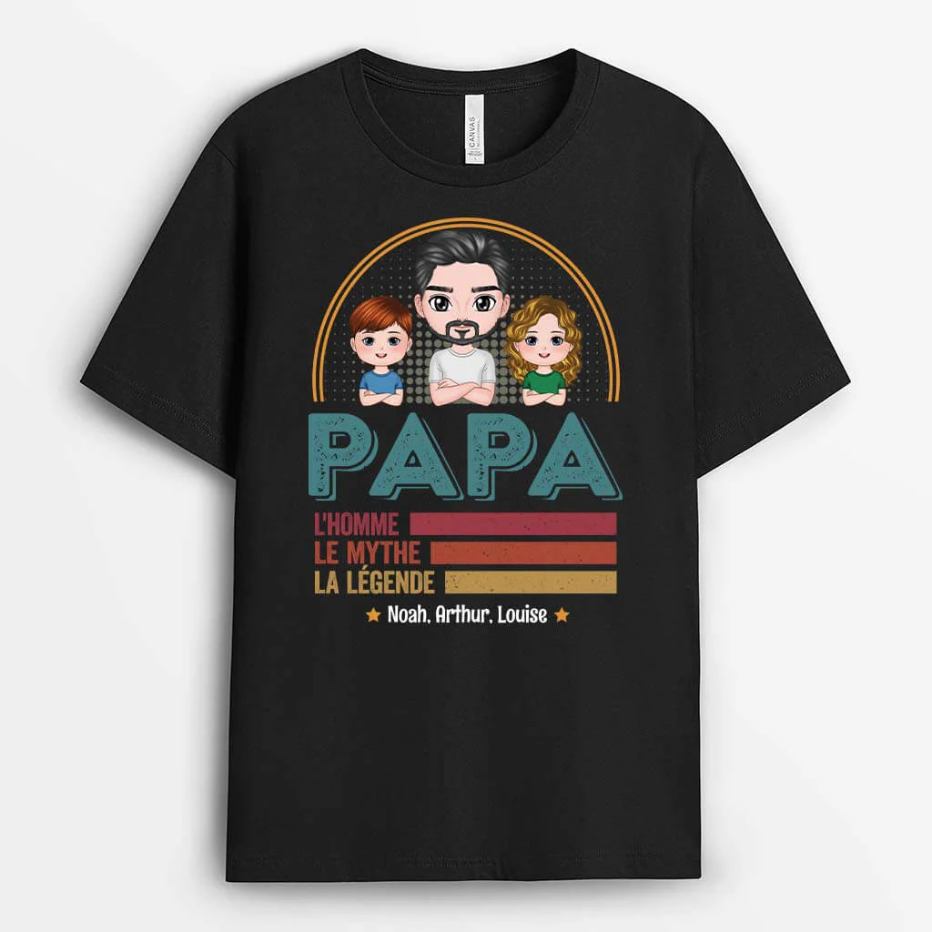 T shirt Personnalisé Papy - Papy, L'Homme, Le Mythe, La Légende - Image 2