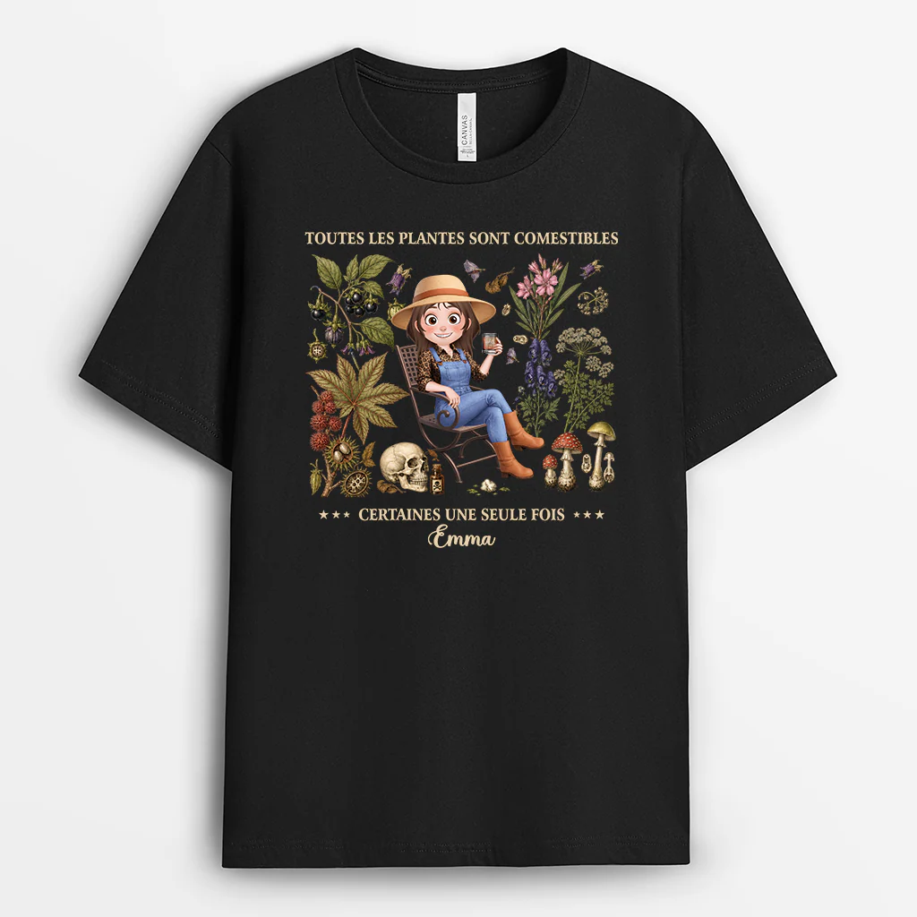 T-shirt Personnalisé Avec Humour - Les Plantes Comestibles Cadeau Jardinier Homme Femme