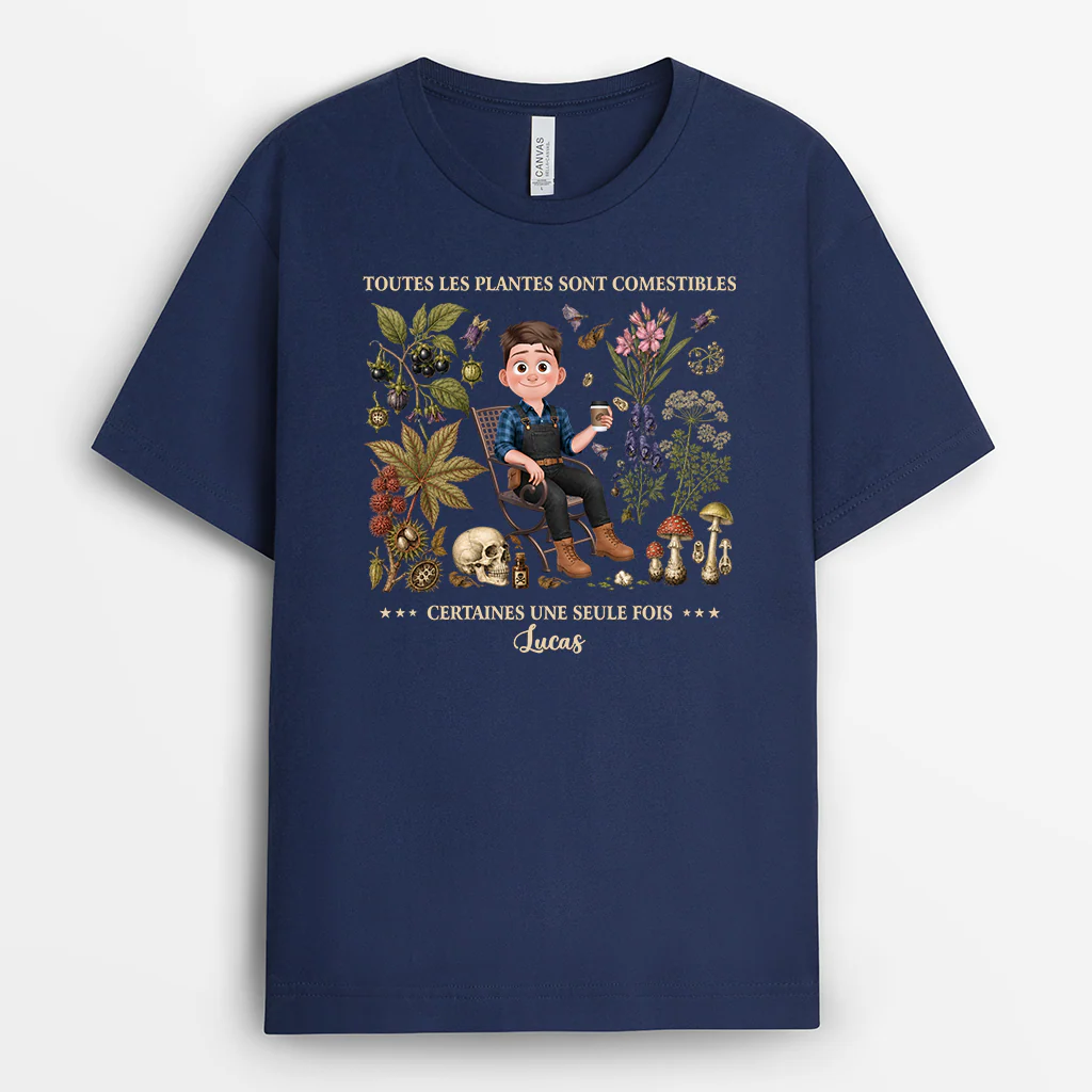 T-shirt Personnalisé Avec Humour - Les Plantes Comestibles Cadeau Jardinier Homme Femme - Image 2