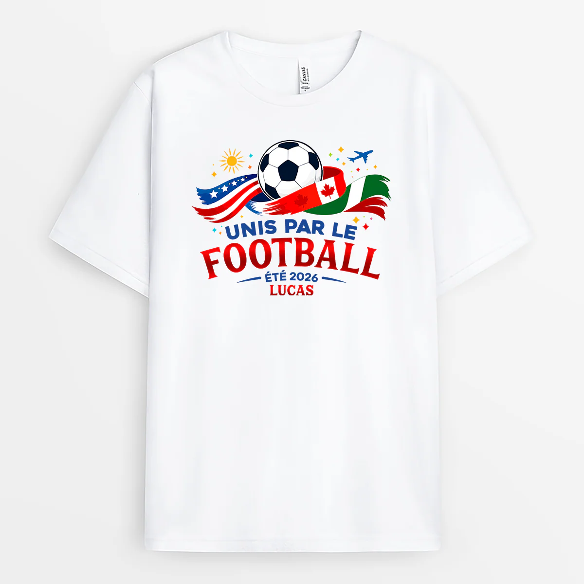 T-shirt Personnalisé Avec Nation - Unis Par Le Football