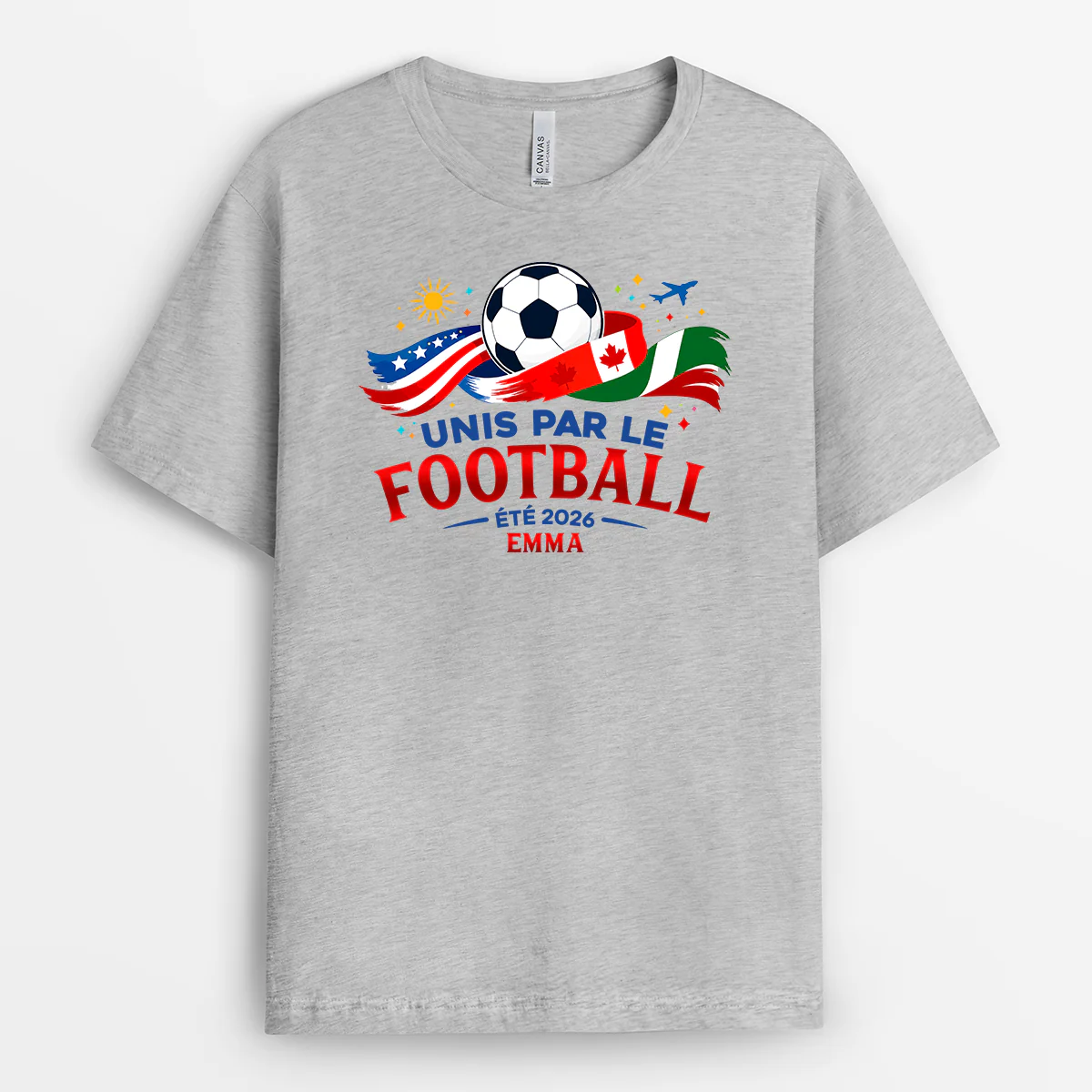 T-shirt Personnalisé Avec Nation - Unis Par Le Football - Image 2