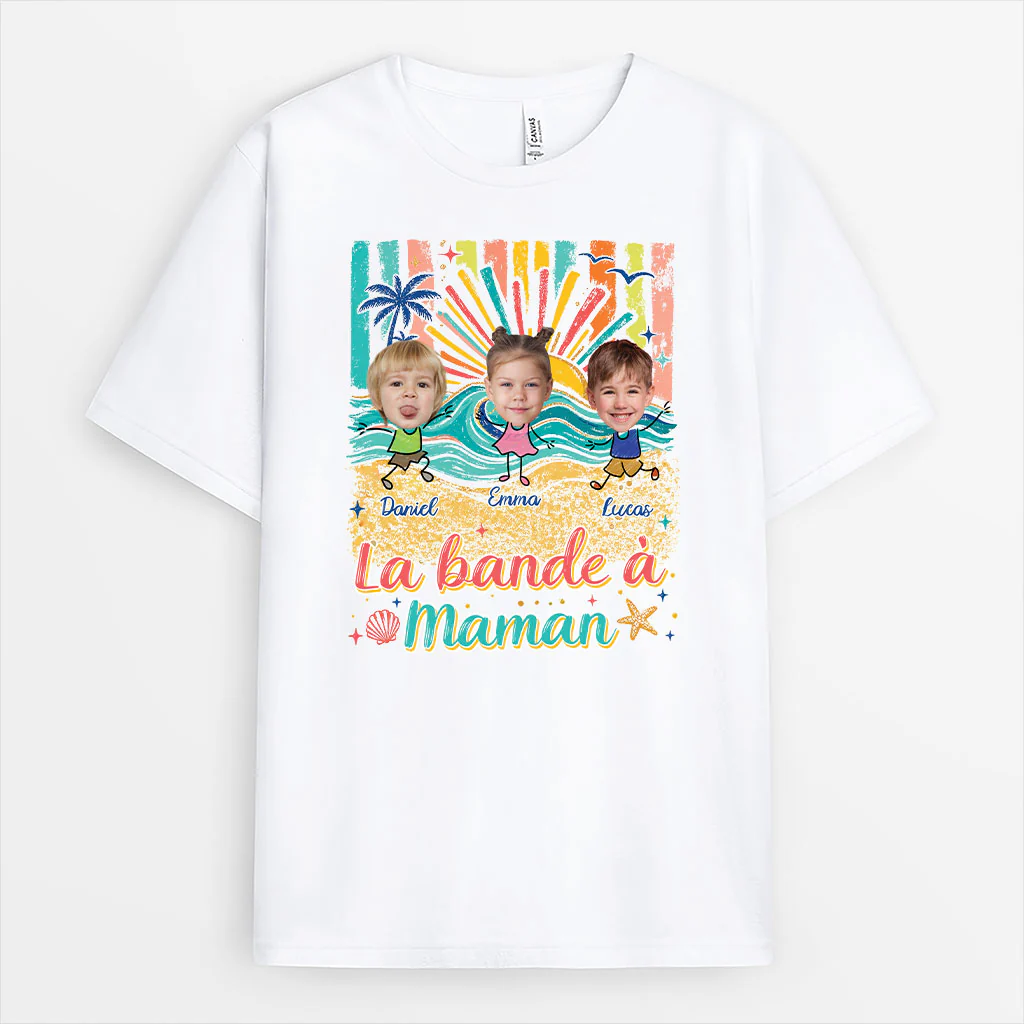 T-shirt Personnalisé Avec Photo - La Bande À Papa Et Maman En Été