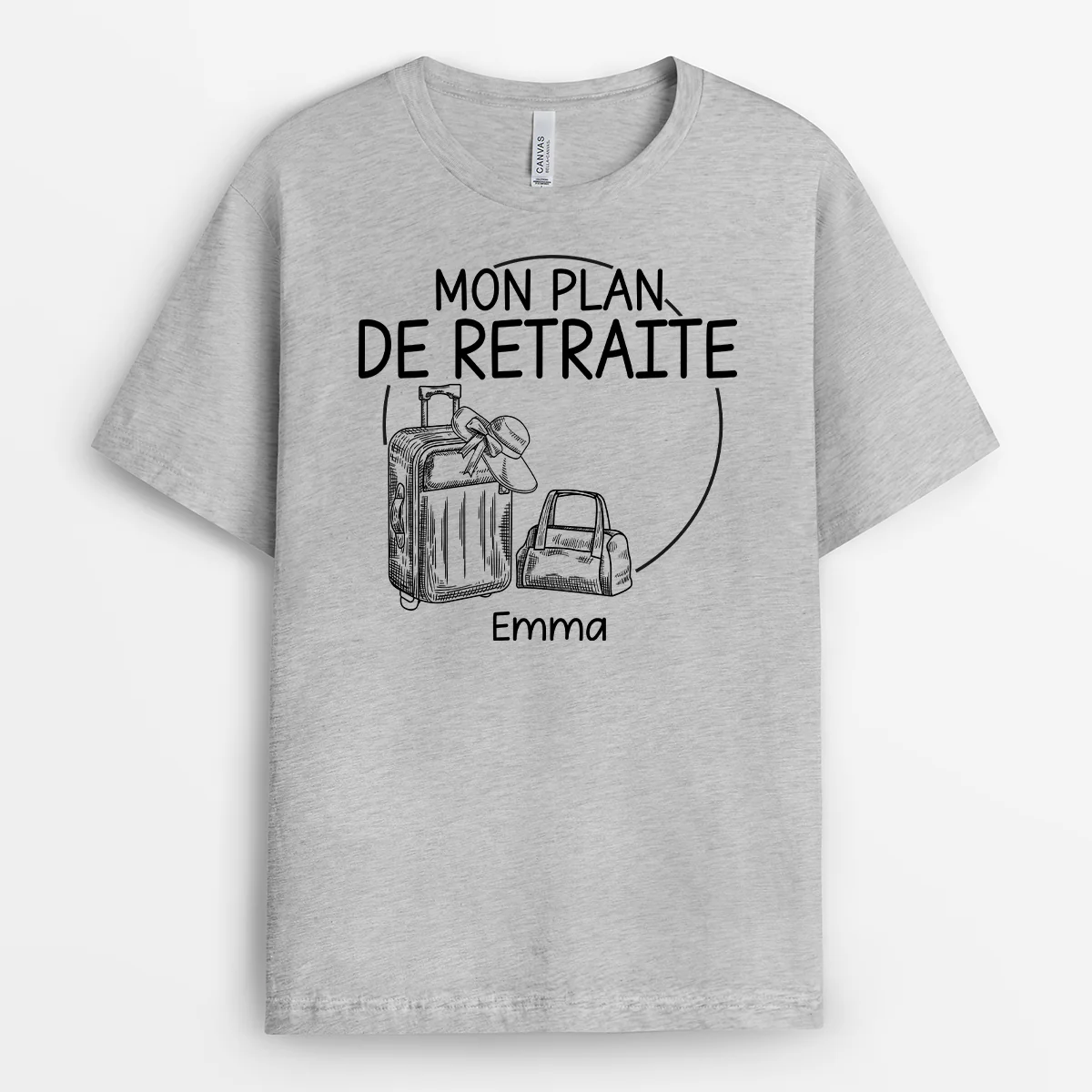 T-shirt Personnalisé Avec Prénom - Mon Plan De Retraite - Image 2
