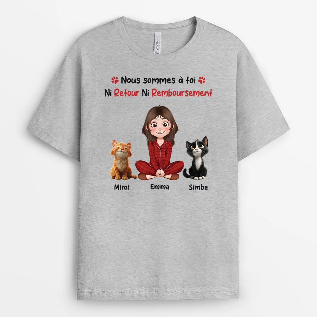 Tee Shirt Personnalisé Chat | Nous Sommes À Toi - Image 2