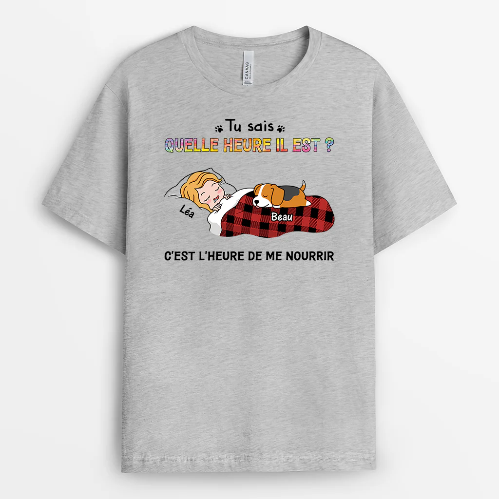Tee Shirt Chien Personnalisé | C'est L'heure De Nourrir Les Chiens - Image 2