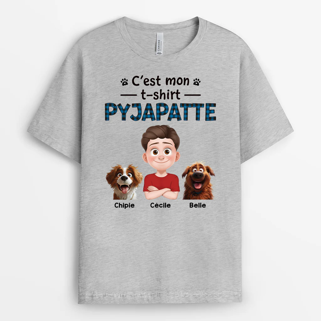 T-shirt pour Chien Personnalisé - Pyjapatte - Design Cartoon - Image 2