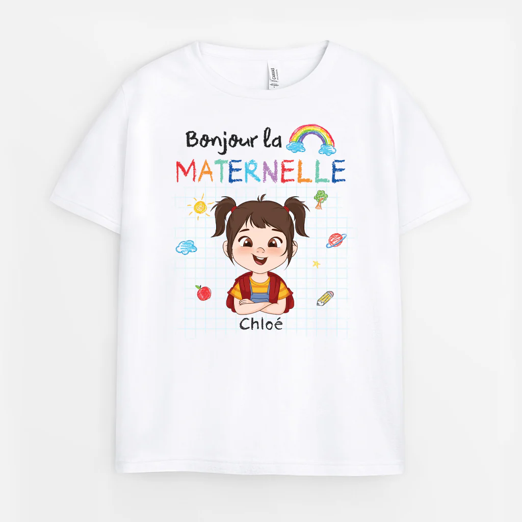 Tee Shirt Enfant Personnalisé - Bonjour la Maternelle