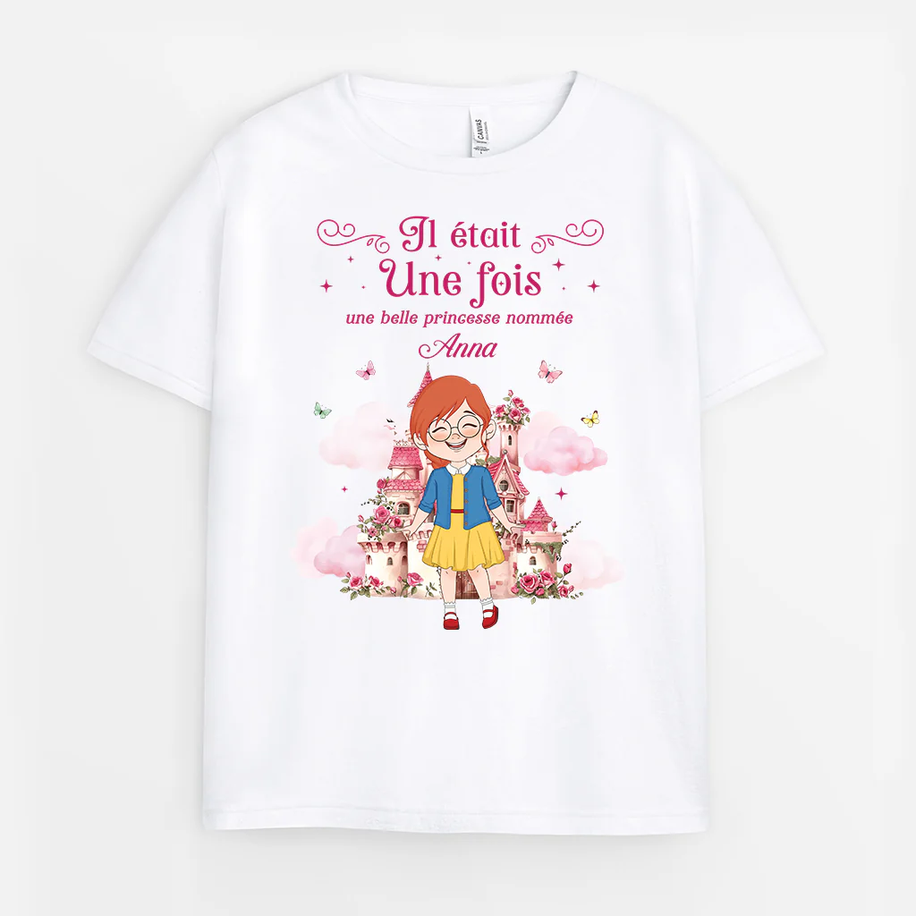 Tee Shirt Enfant Personnalisé - Une Belle Princesse Nommée - Image 2
