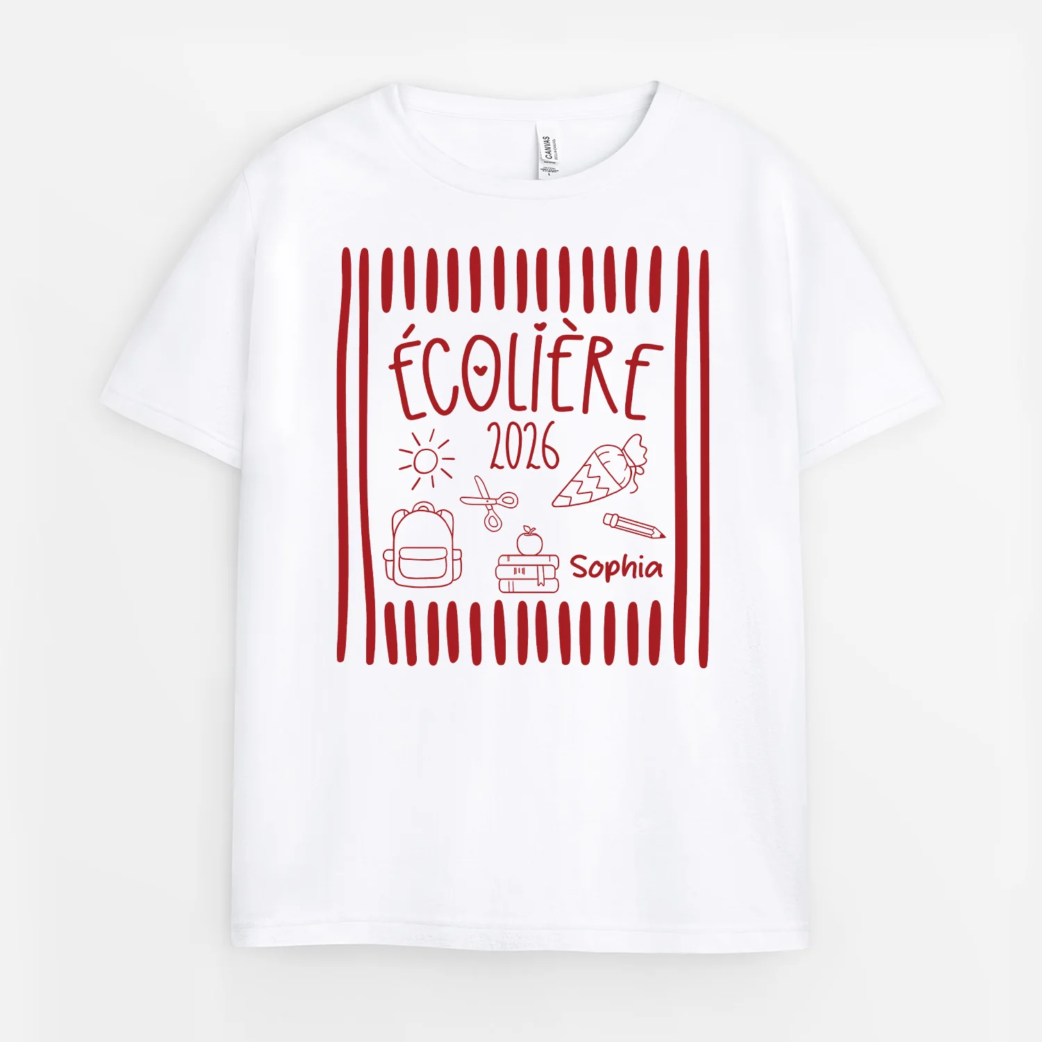 T-shirt Personnalisé Enfant Rentrée Scolaire - Écolier