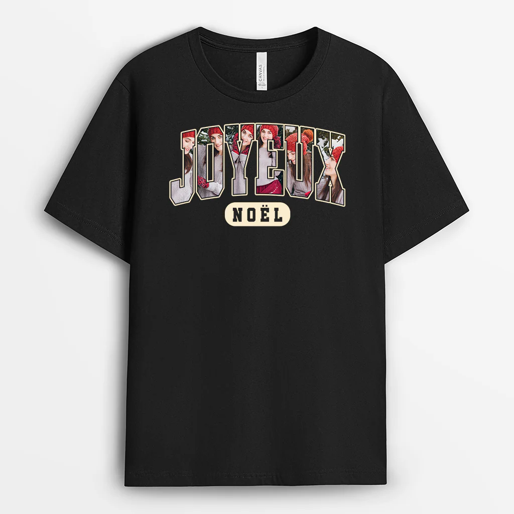 T-shirt Personnalisé Famille Avec Photo - Joyeux Noël