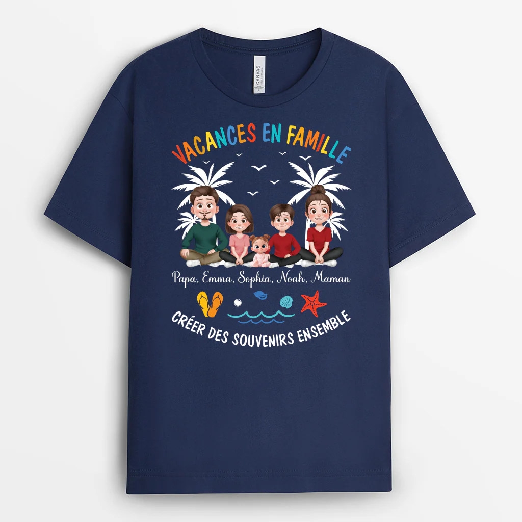T-shirt Personnalisé Famille - Créer Des Souvenirs De Vacances - Image 2