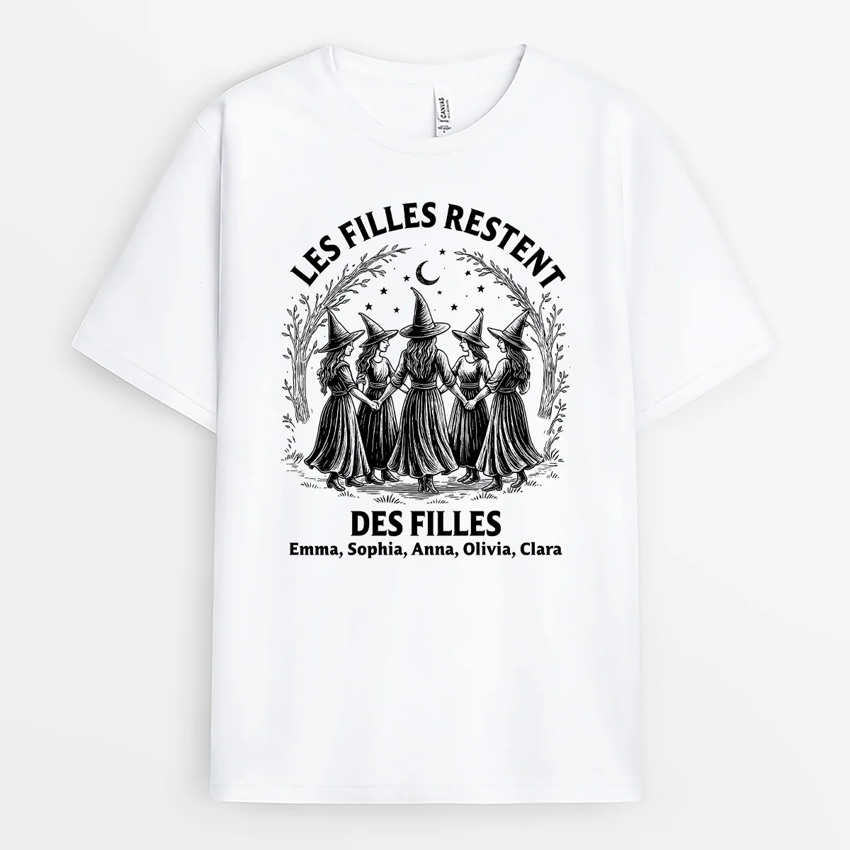 T-shirt Personnalisé Féministe Pour Meilleure Amies Couleur Claire - Les Filles Restent Des Filles