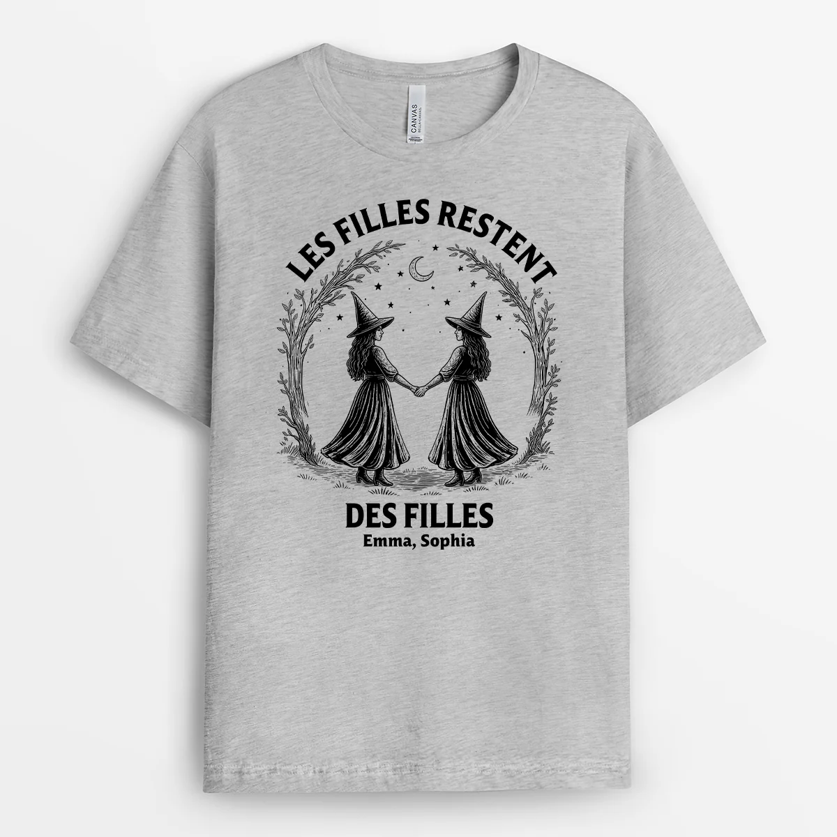 T-shirt Personnalisé Féministe Pour Meilleure Amies Couleur Claire - Les Filles Restent Des Filles - Image 2