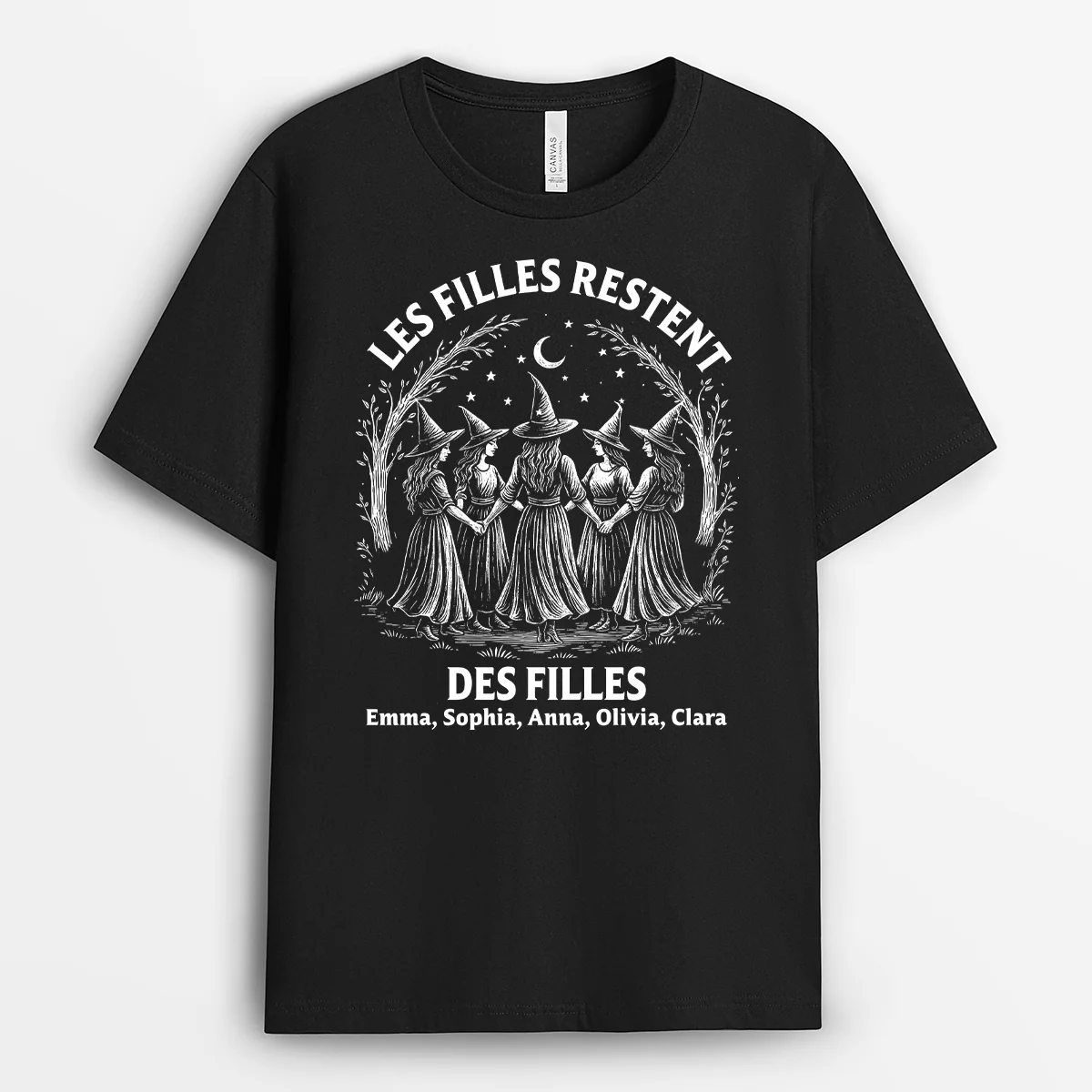 T-shirt Personnalisé Féministe Pour Meilleure Amies Couleur Foncée - Les Filles Restent Des Filles