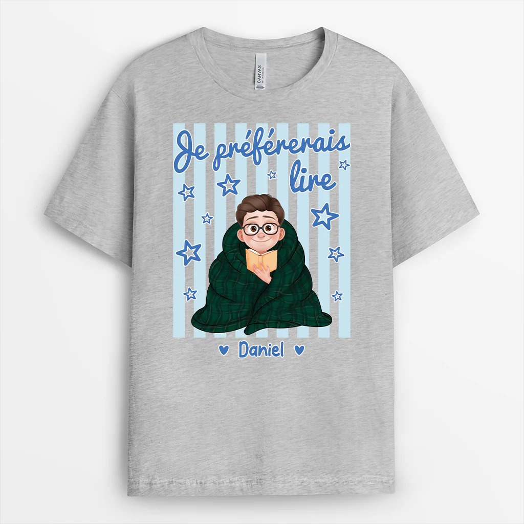 T-shirt Personnalisé Femme Homme Amoureux Des Livres - Encore Un Chapitre - Image 2