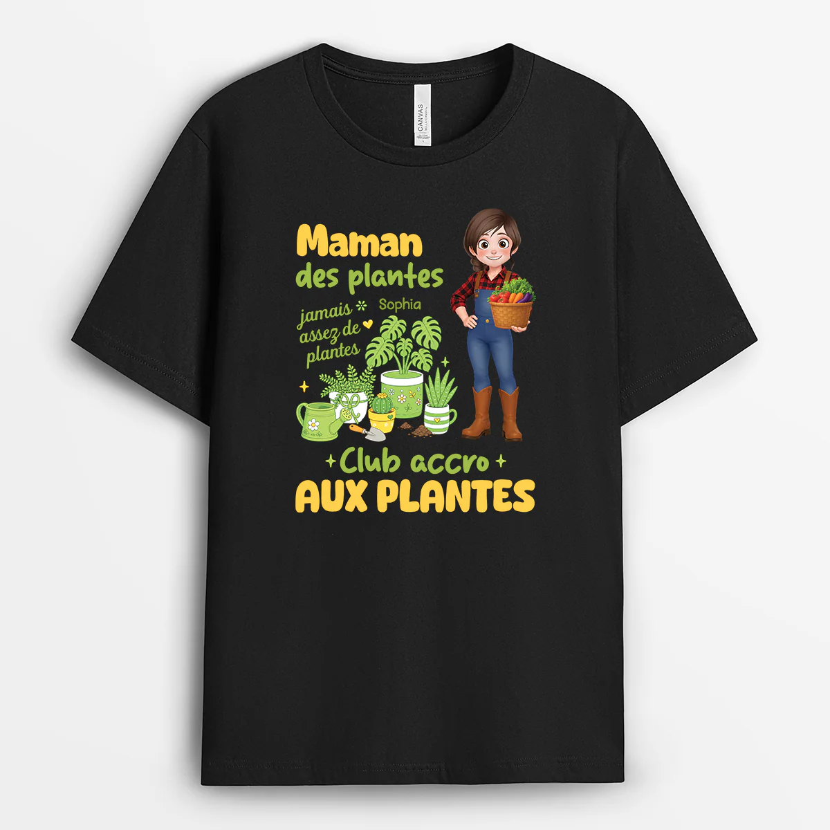 T-shirt Personnalisé Femme Homme - Club Accro Aux Plantes