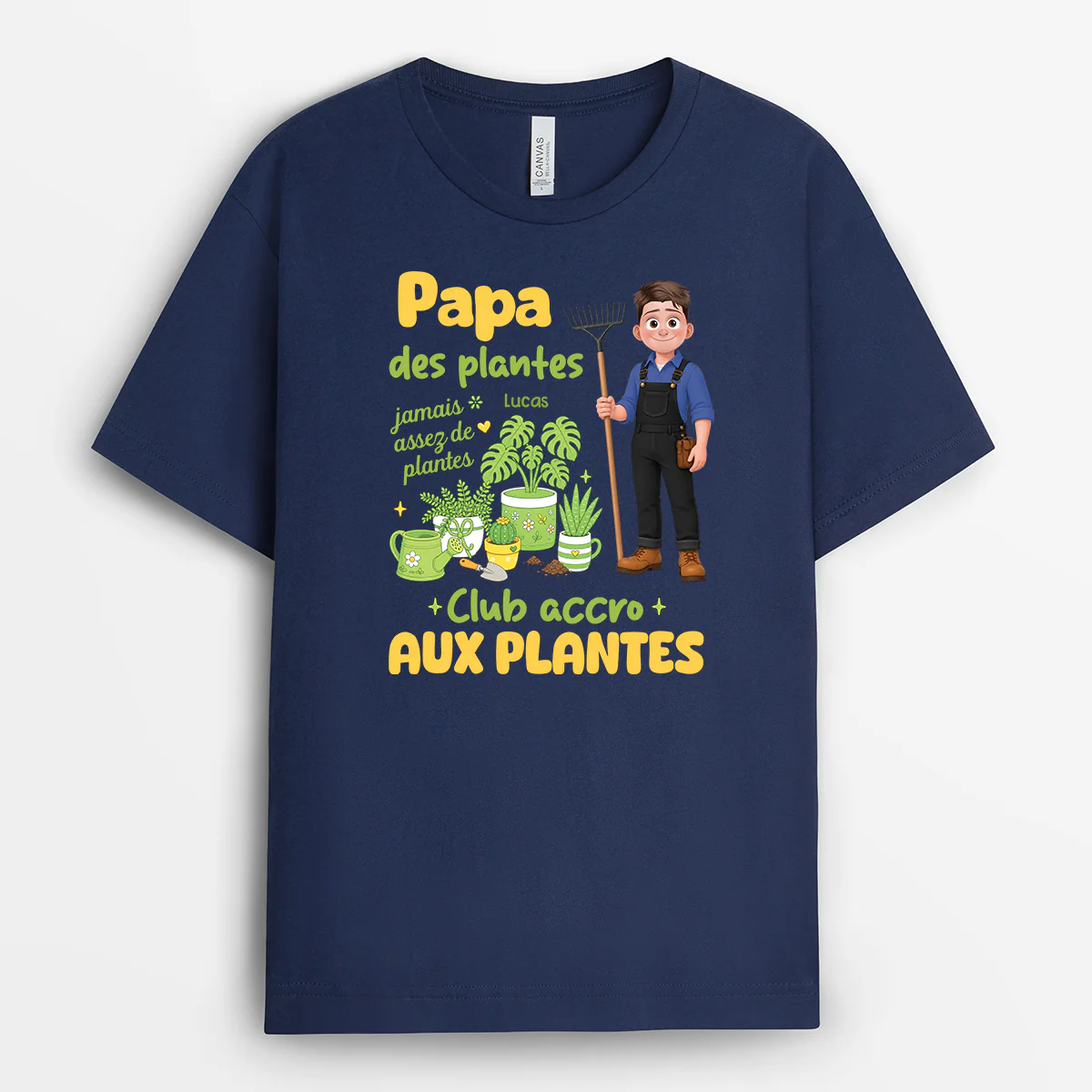 T-shirt Personnalisé Femme Homme - Club Accro Aux Plantes - Image 2