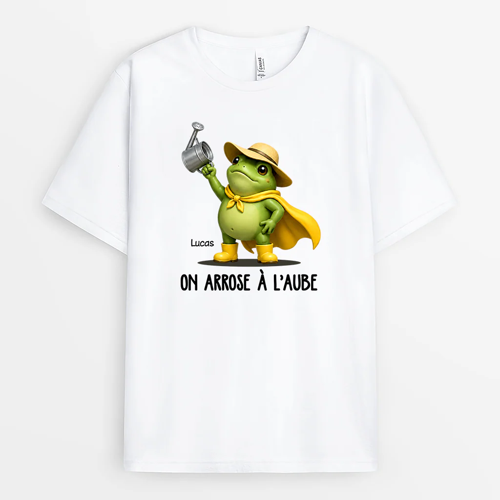 T-shirt Personnalisé Femme Homme Pour Jardinage - J’arrose À L’aube