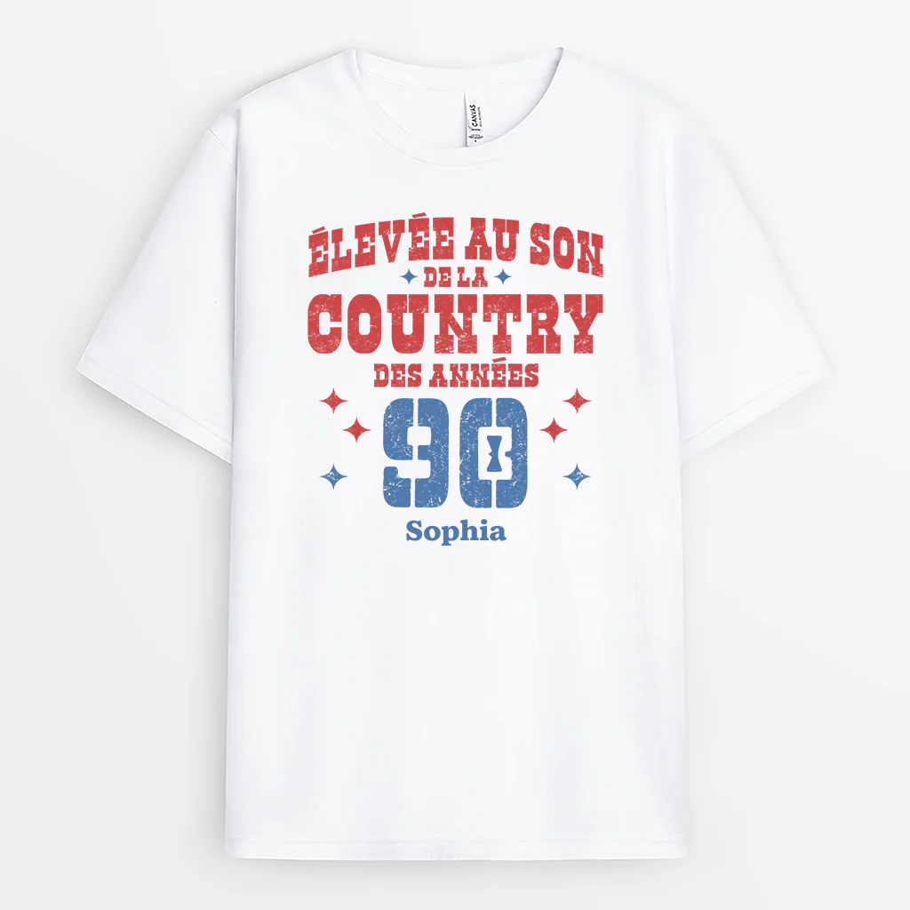 T-shirt Personnalisé Femme Homme Rétro - La Musique Country Des Années 90