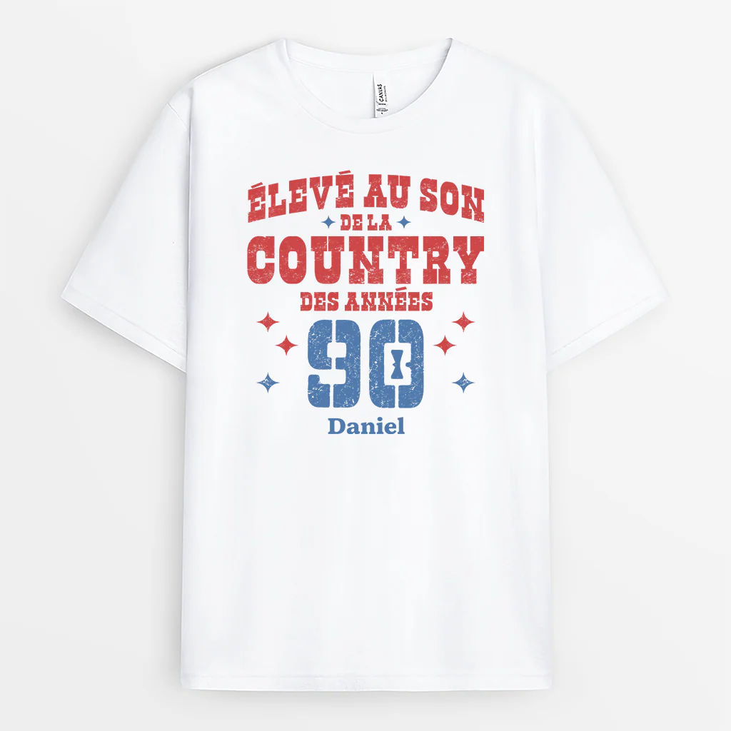 T-shirt Personnalisé Femme Homme Rétro - La Musique Country Des Années 90 - Image 2