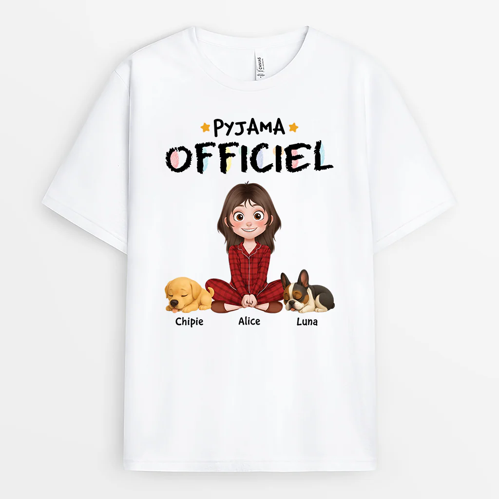 T-shirt Chien Personnalisé - Pyjama Officiel