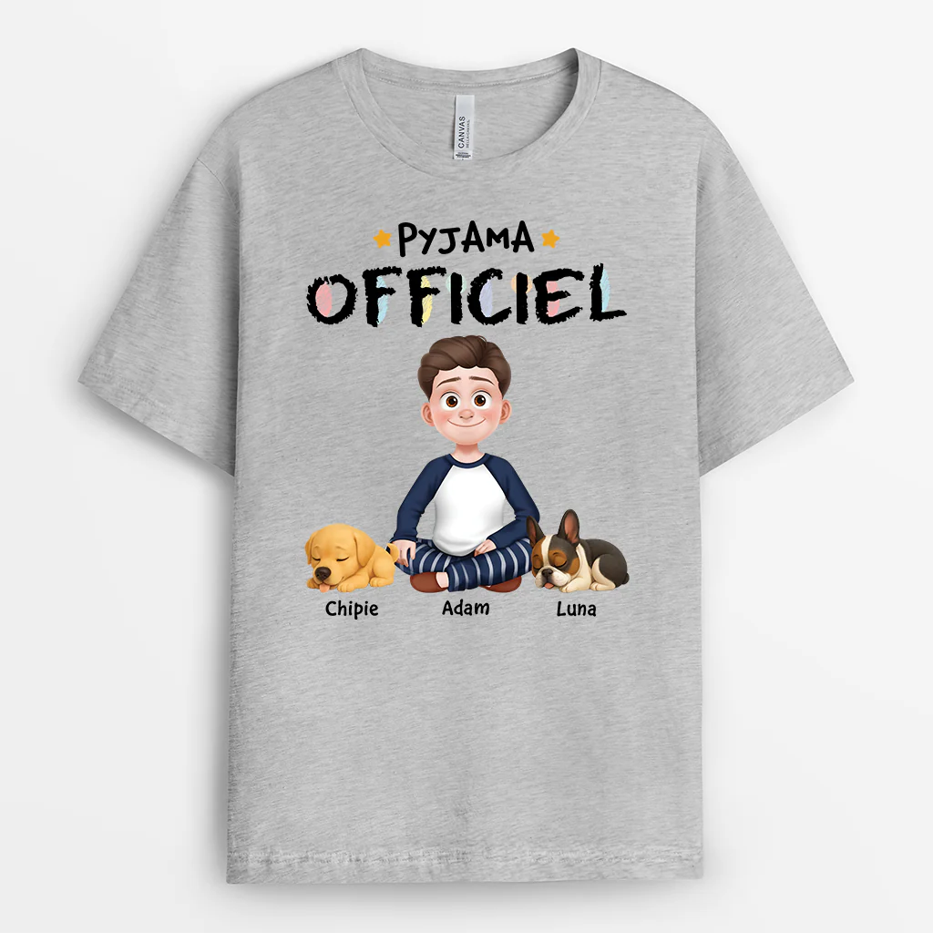 T-shirt Chien Personnalisé - Pyjama Officiel - Image 2