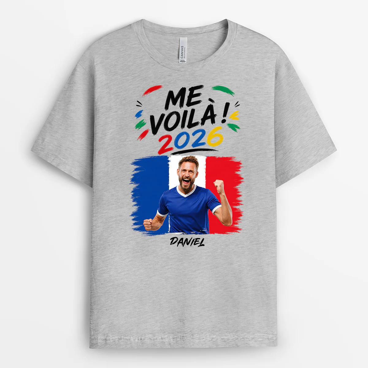 T-shirt Personnalisé Football Avec Nation Et Photo - Me Voilà - Image 2