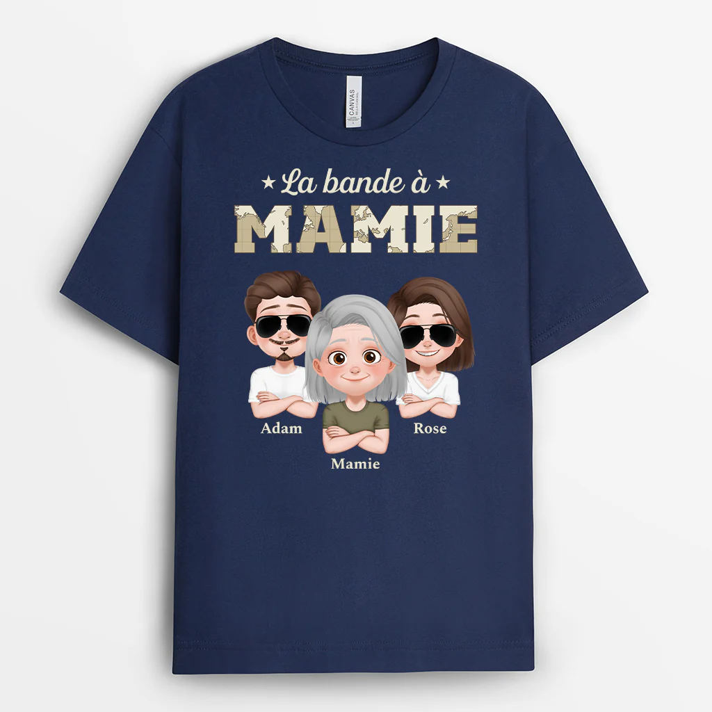 T-shirt Personnalisé - La Bande À Papa Soldat - Design Carte Au Couleur Foncé - Image 2