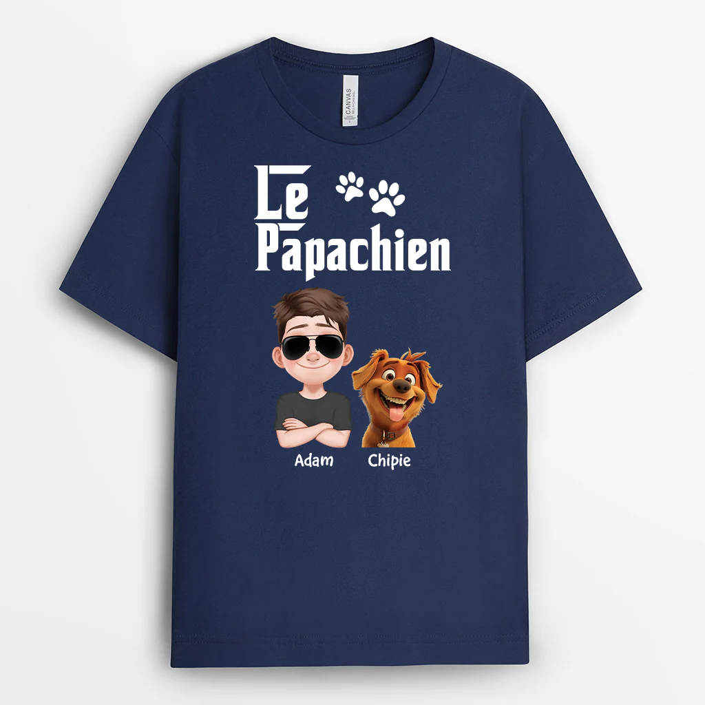 Tee Shirt Personnalisé Papa - Le Papa Chien