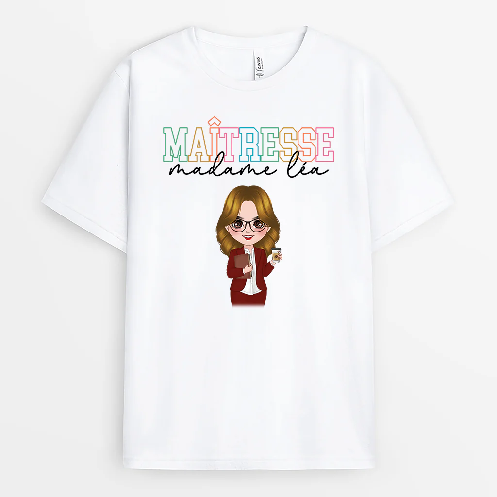 Tee Shirt Personnalisé - Maîtresse Avec Prénom