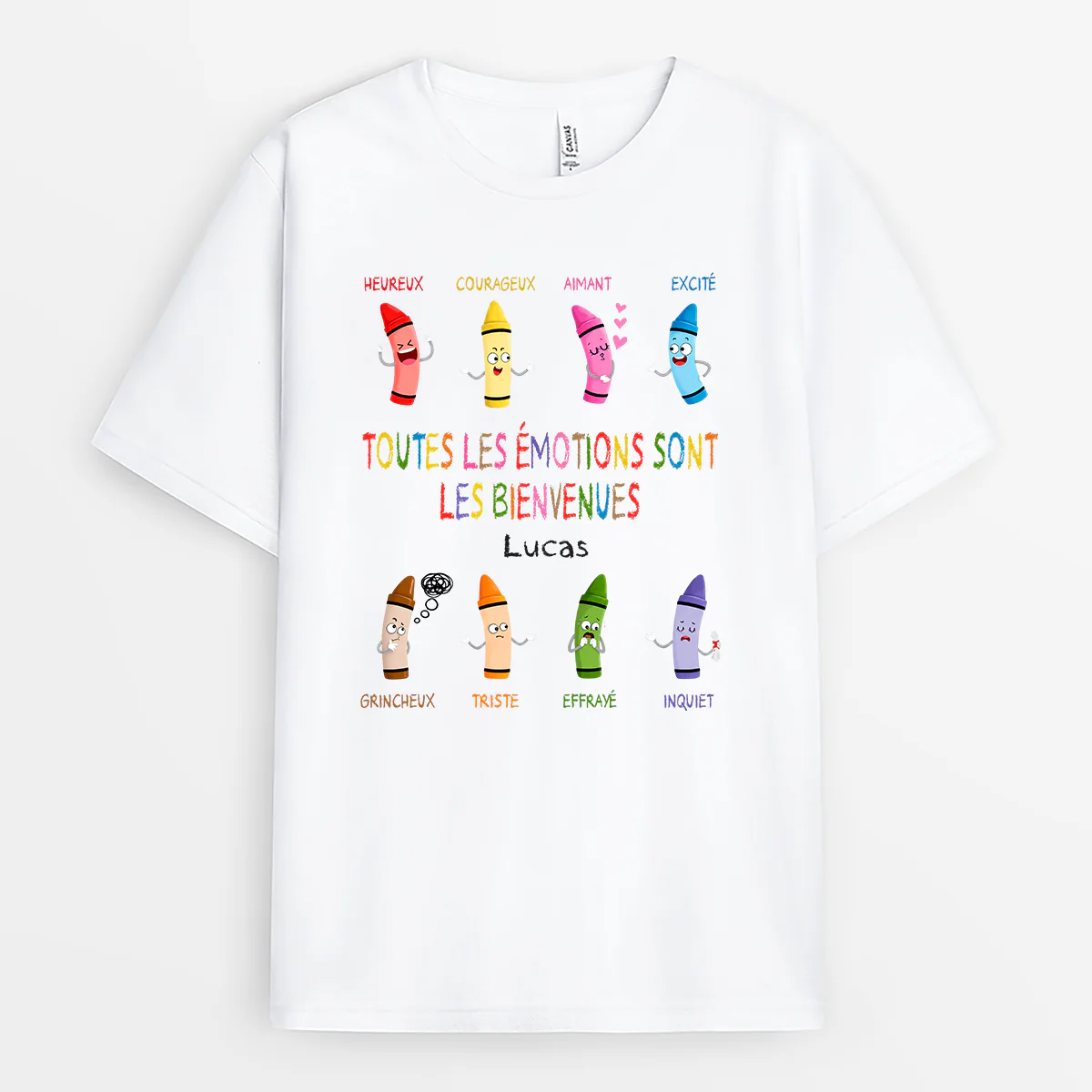 T-shirt Personnalisé Maîtresse - Toutes Les Émotions Sont Les Bienvenues - Image 2