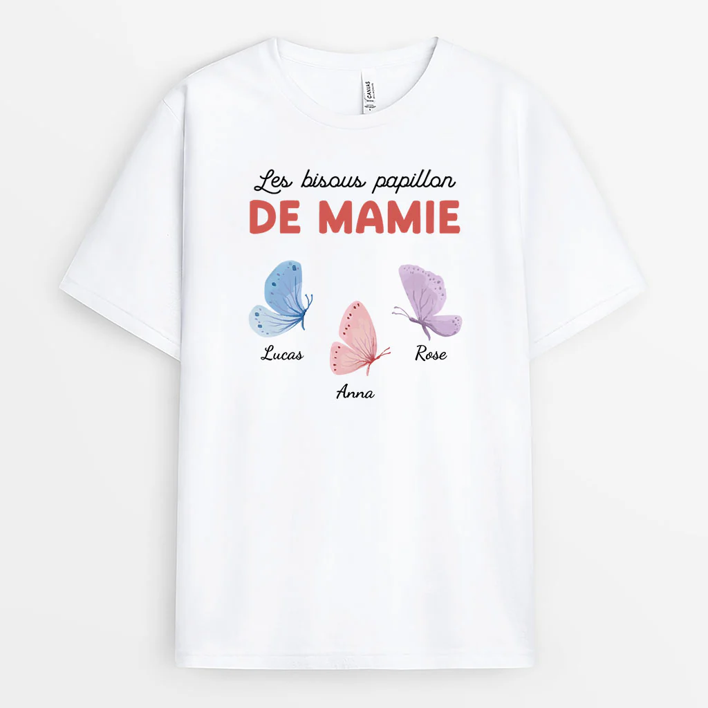 T Shirt Personnalisé Mamie | Les Bisous Papillon