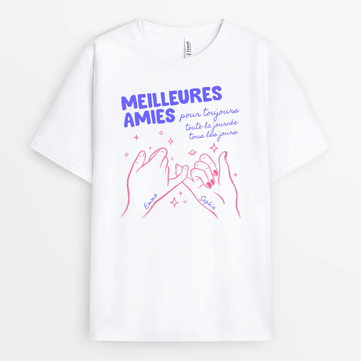 T-shirt Personnalisé Meilleure Amie Avec Photo Couleur Claire - Tous Les Jours - Image 2