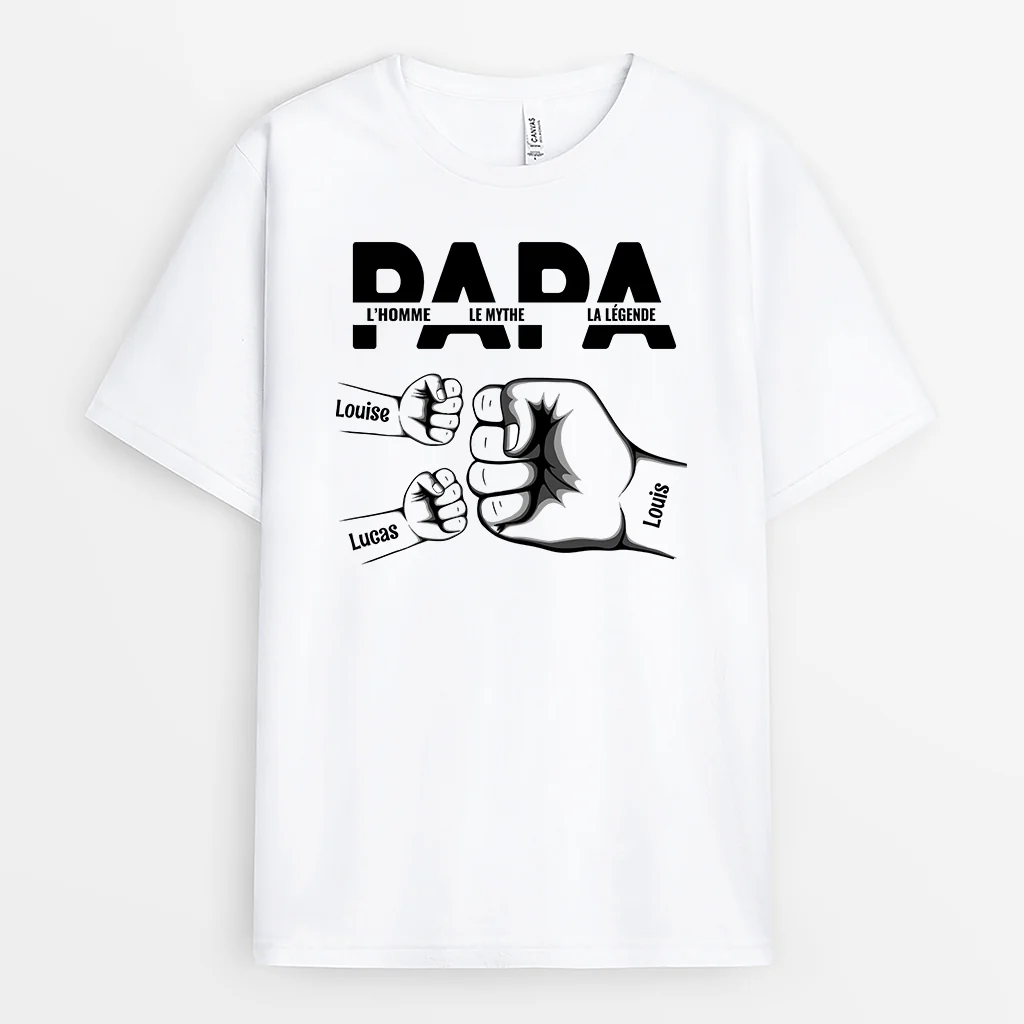 T-shirt Personnalisé Papa - L'Homme, Le Mythe, La Légende